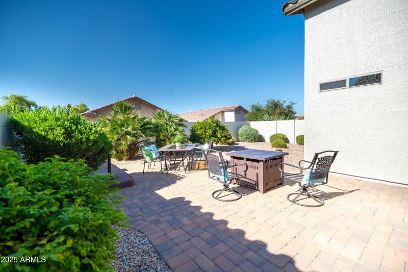 extended paved seating area
