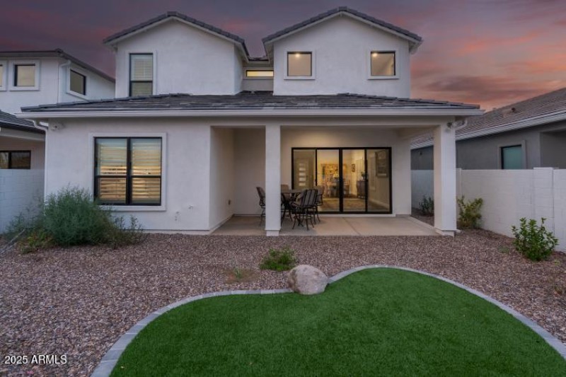 Rear of home with large rear yard