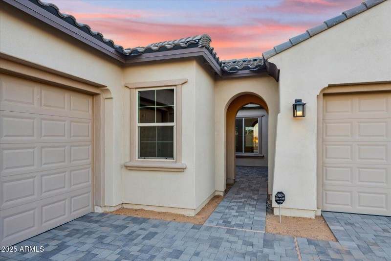 Front walkway to interior courtyard