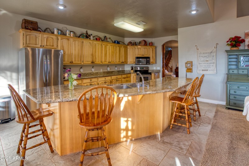 Huge Island Open to Living Room