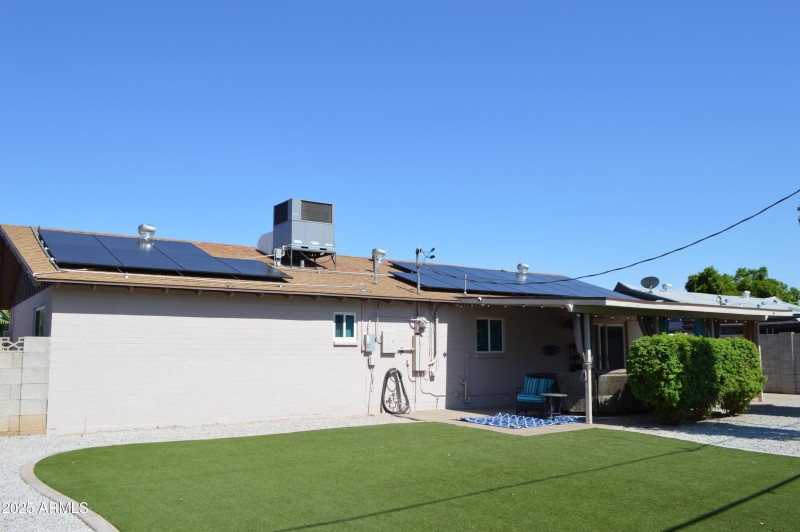 backyard with solar