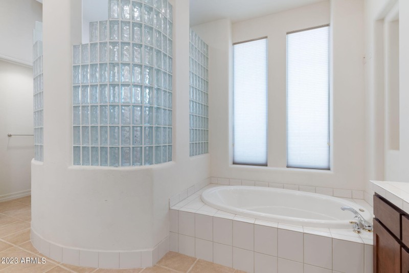 large separate tub
