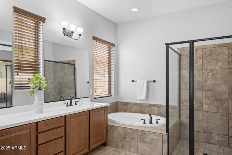 Luxurious Bath and Walk-In Shower