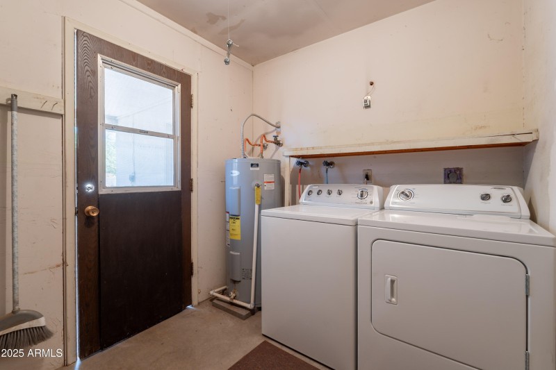 Storage and Laundry Off Covered Patio