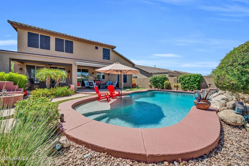 Large backyard