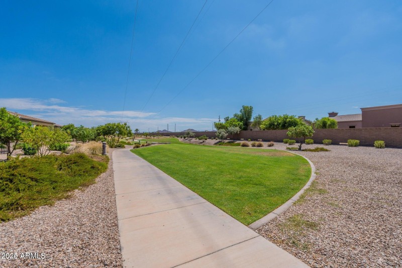 Walking trail behind the home.