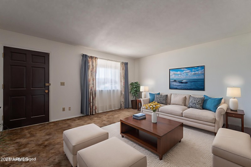Living Room Virtually Staged