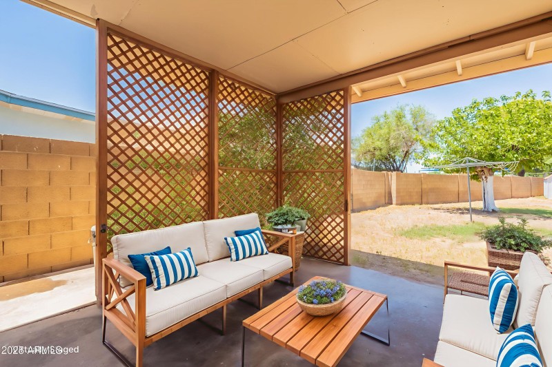 Covered Patio Virtually Staged