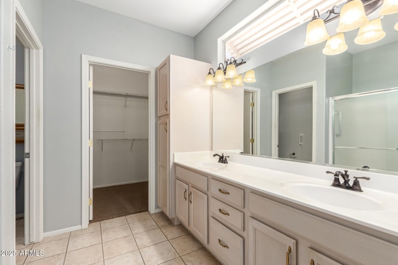 Master bath with walk in closet