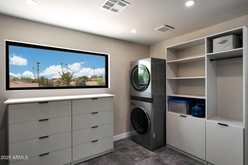 Primary closet laundry
