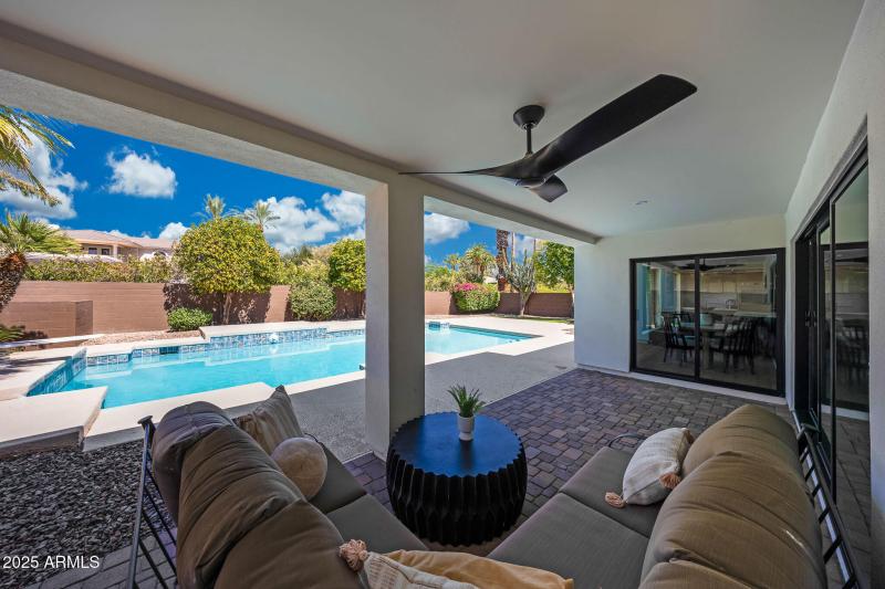Shaded patio