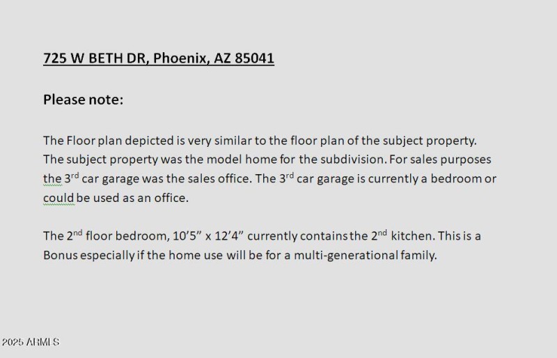 Floor Plan Description