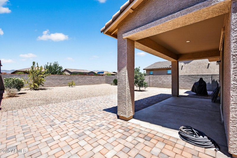 Extended Patio with pavers