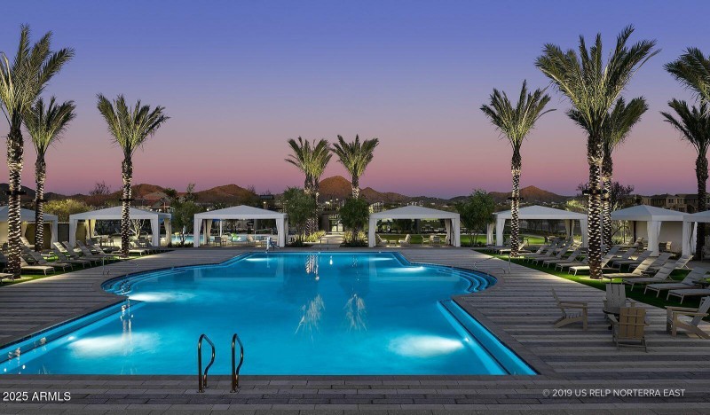 Adult pool with cabanas