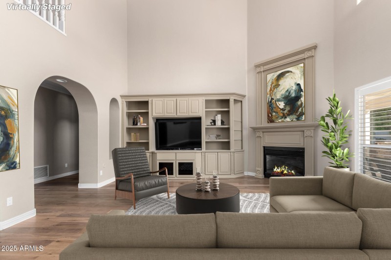 Family Room Virtually Staged