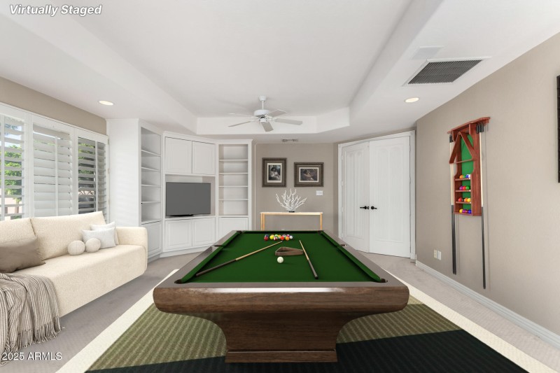 Game Room Virtually Staged