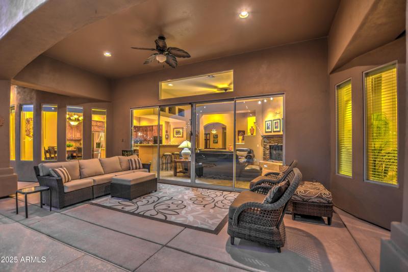 Cozy covered patio