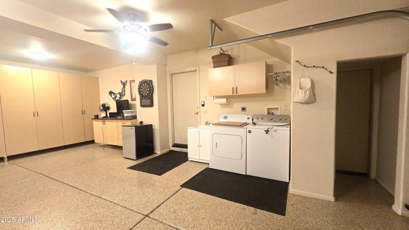 Laundry In Garage & Storage Room Under H