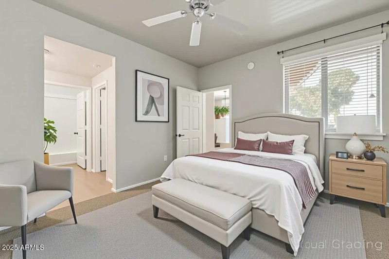 2nd Suite staged as Bedroom