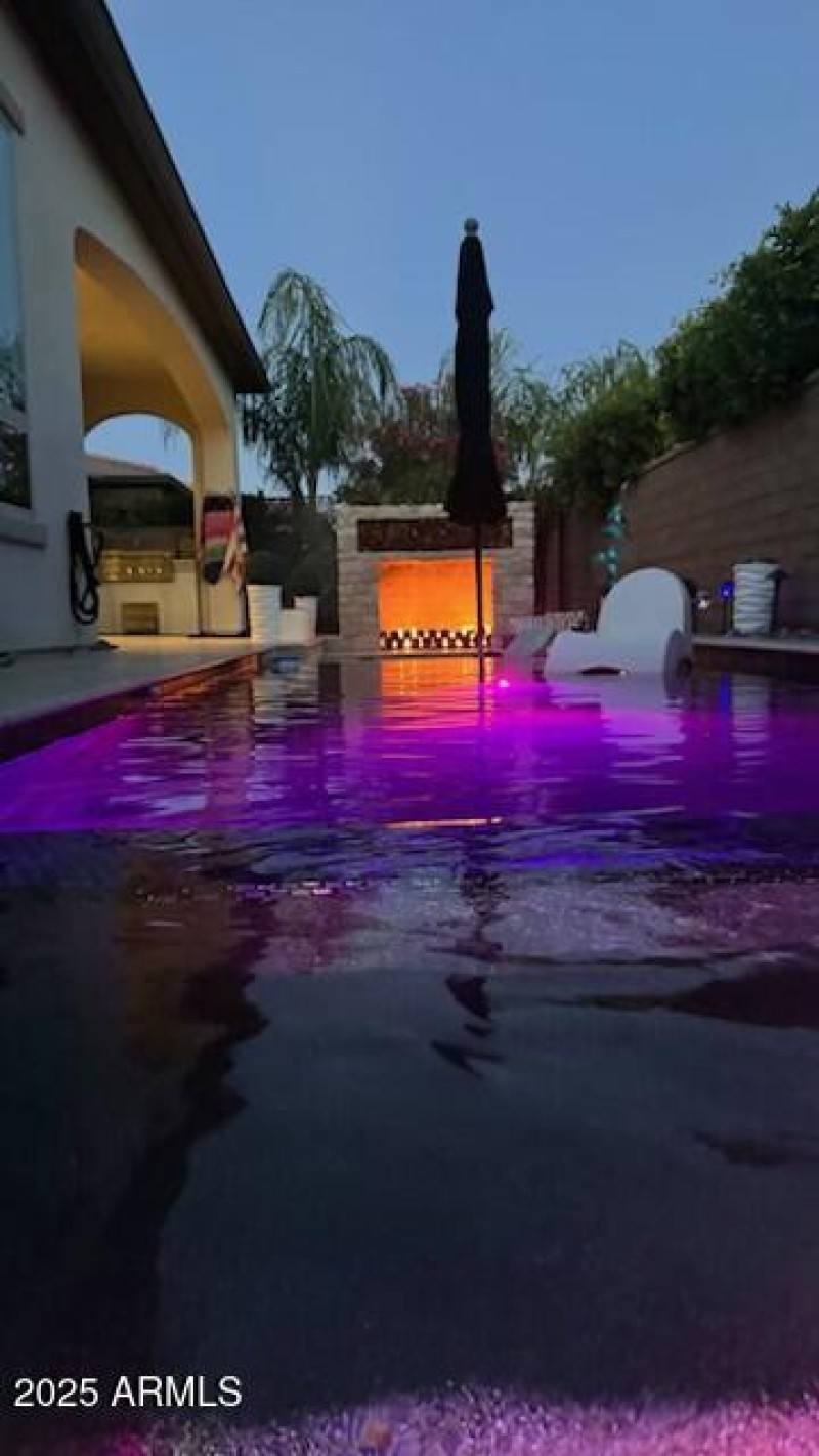 Pool at night