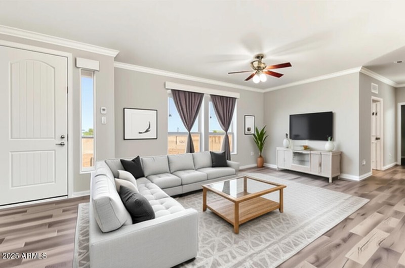 Virtually Staged Living Room