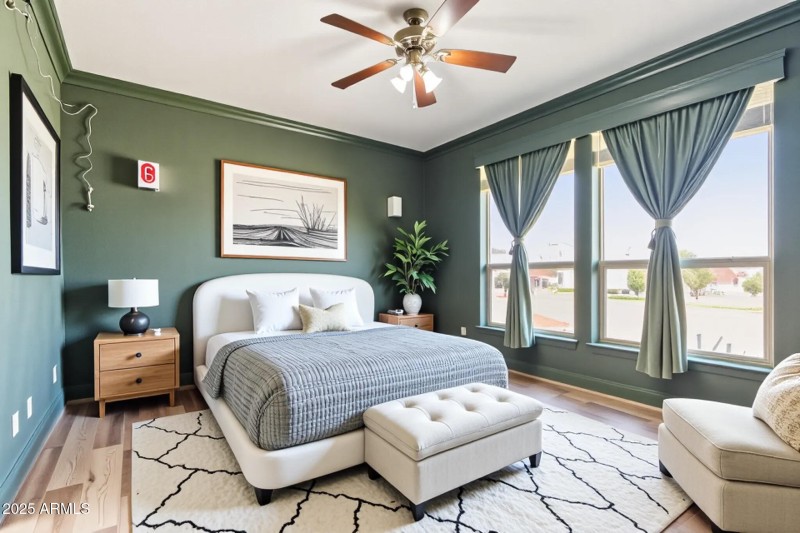 Virtually Staged Primary Bedroom