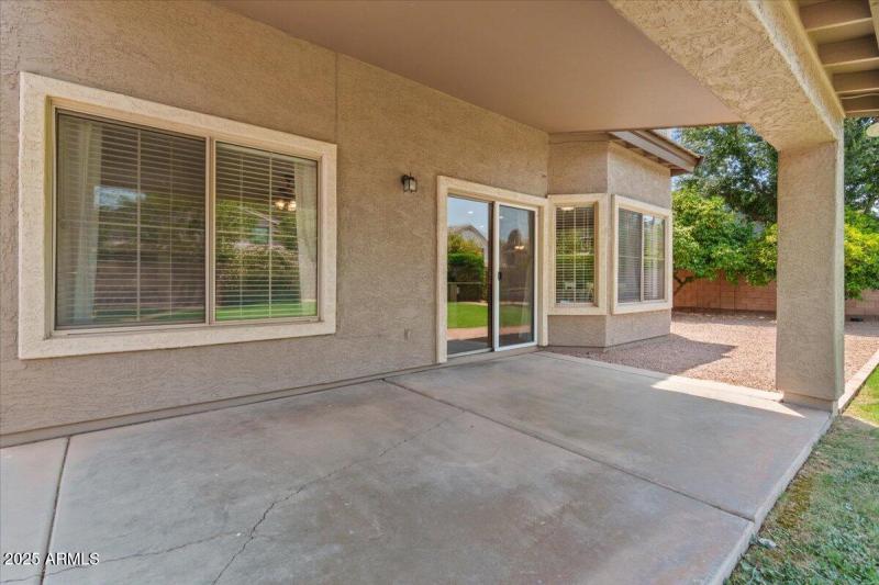 Large, covered patio