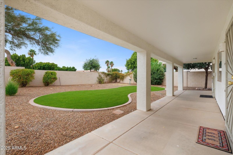 Covered back patio