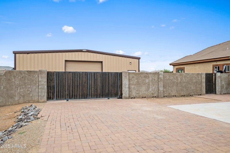 Remote gate entrance to Shop