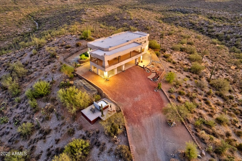 Aerial Twilight View – Southwest Facin