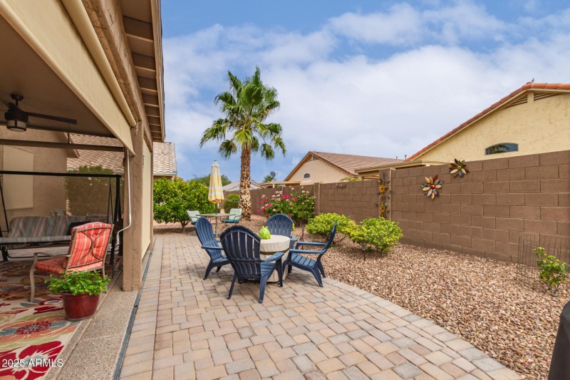 Open back patio