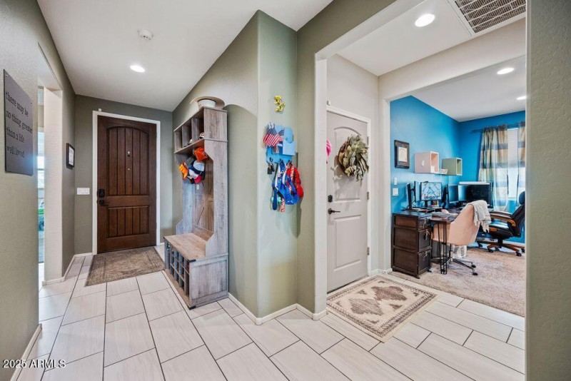 hallway into den