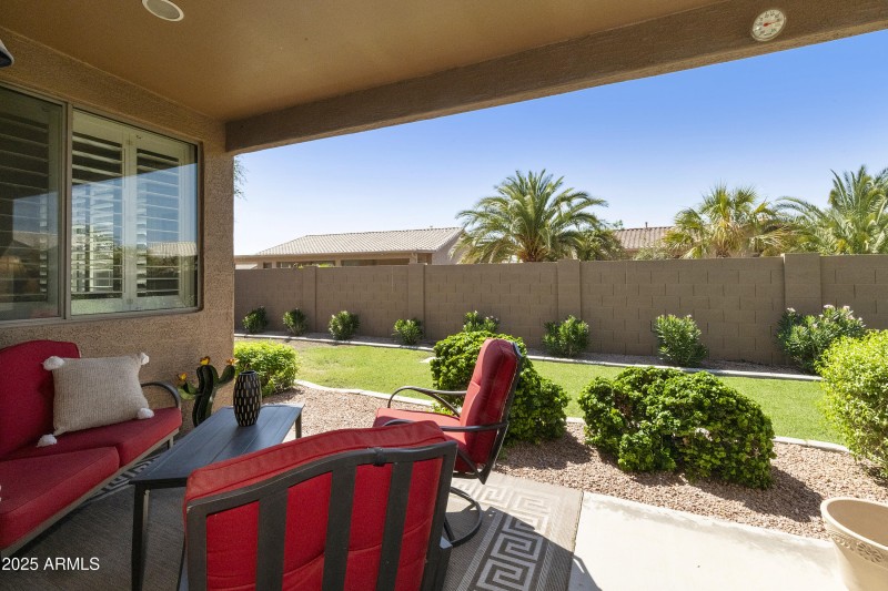 Patio view to green space