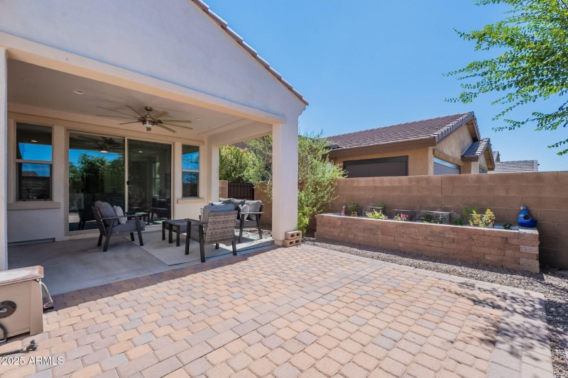 Extended Pavered C Rear Patio