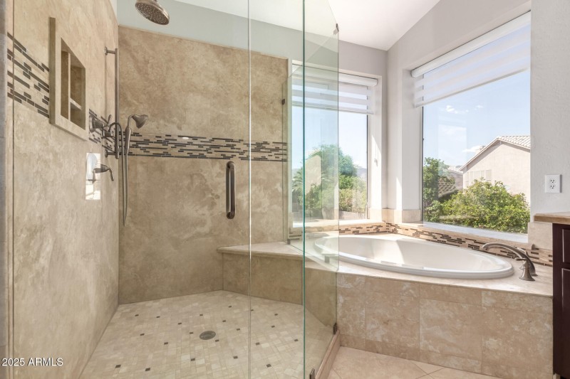 Soaking Tub and Walk-In Shower