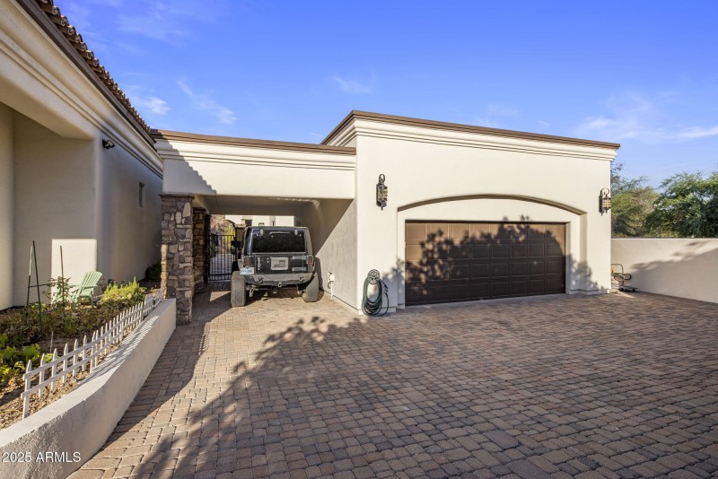 2 Car Garage with carport