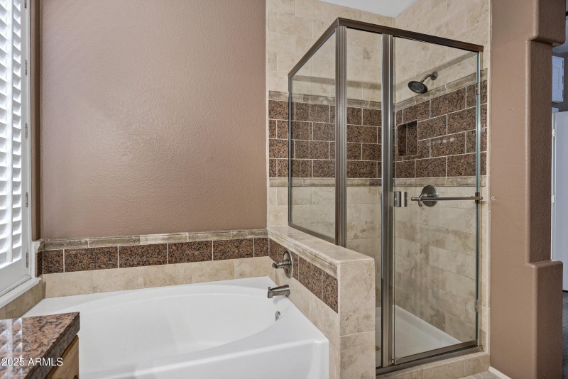 Separate Shower and Soaking Tub