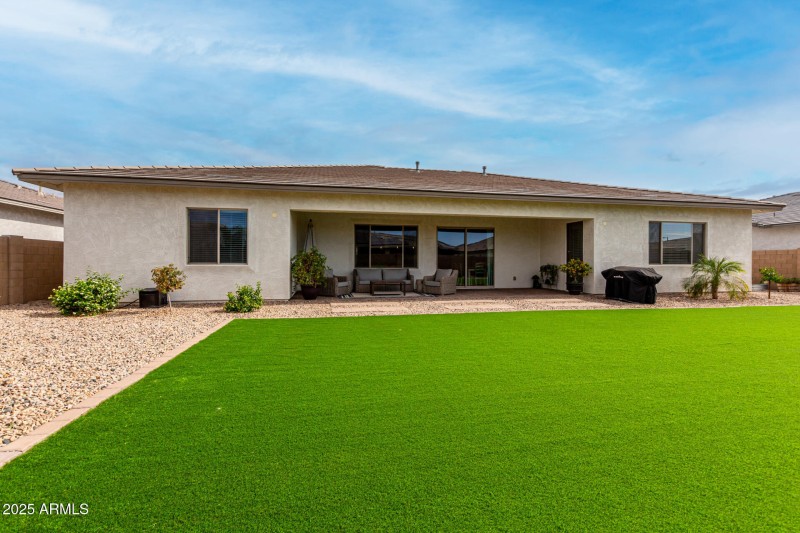 Expansive backyard with minimal upkeep