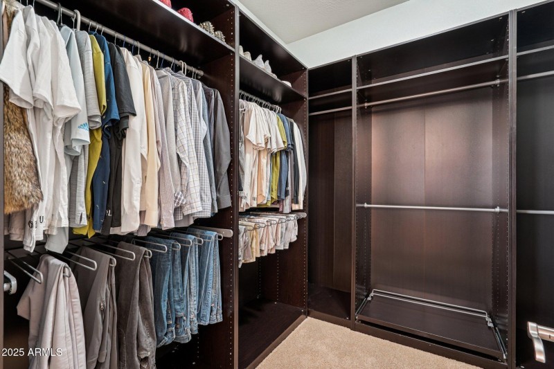 Walk-In Closet with Built-In Shelving