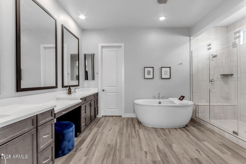 Luxurious primary bathroom