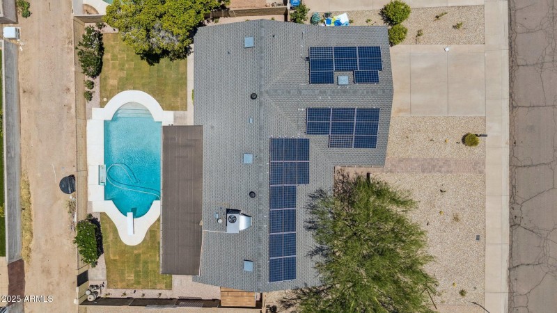 Aerial view of lot
