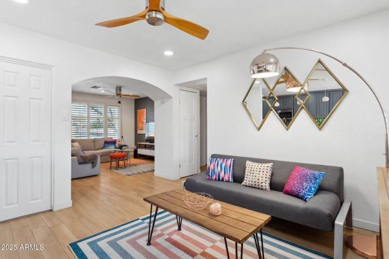 Living room also opens to family room