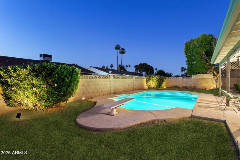Pool at night