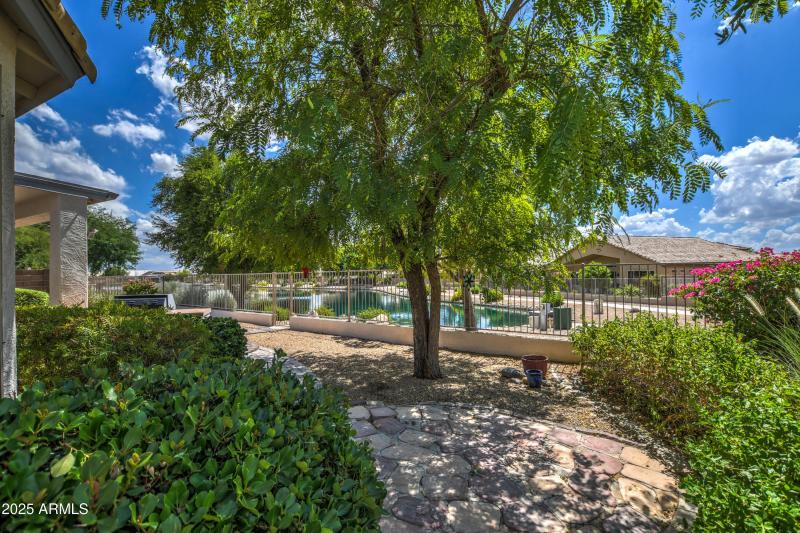 Mature landscaping