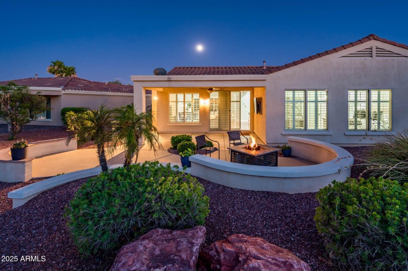 Twilight Rear View of HOme