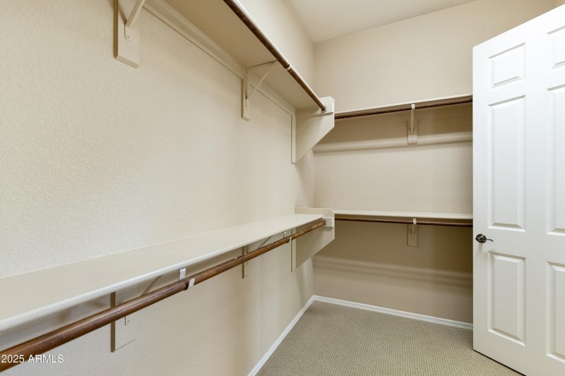 Large walk in closet in main bedroom