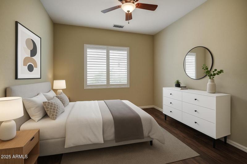 Bed 2, virtually staged