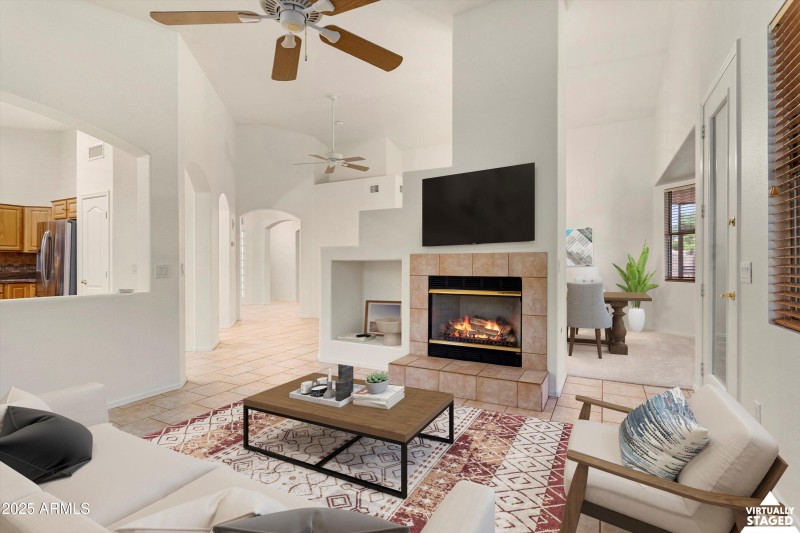 Living Room Virtually Staged
