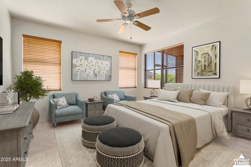 Primary Bedroom Virtually Staged