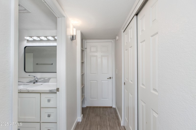 Primary closets & entrance